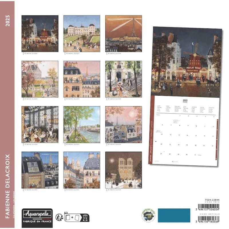 Calendrier Fabienne Delacroix 2025 par Pictura